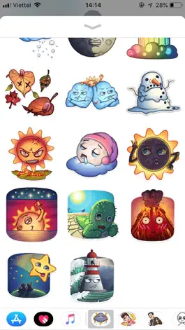 Game screenshot Weather Emoji Funny Stickers apk