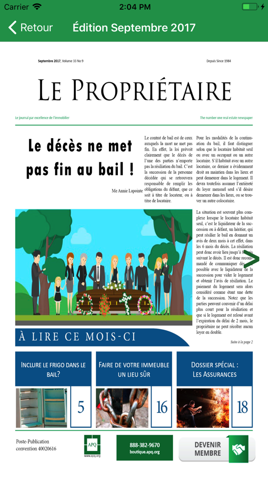 #3. APQ Application (iOS) 由: Association des Propriétaires du Québec (APQ)