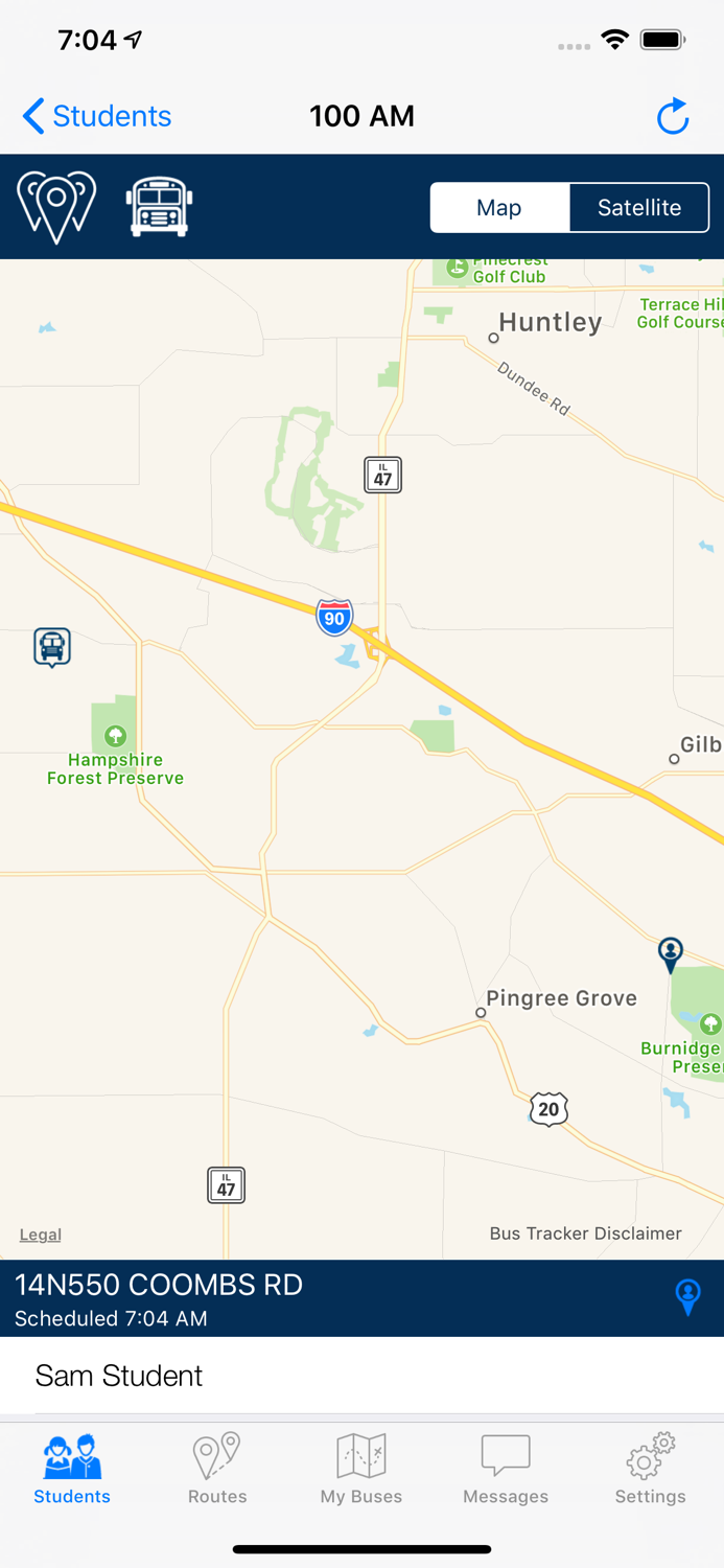 Petermann Bus Tracker