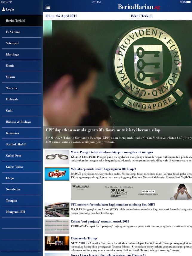 Berita Harian.sg for iPad(圖3)-速報App