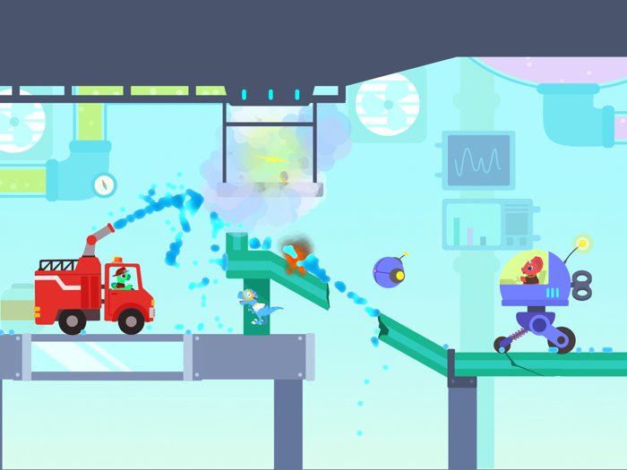 Dinosaur Fire Truck Games kids
