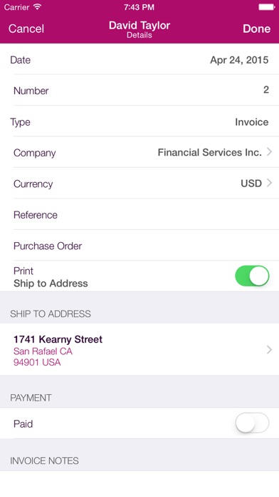 How to cancel & delete Invoice Center from iphone & ipad 4