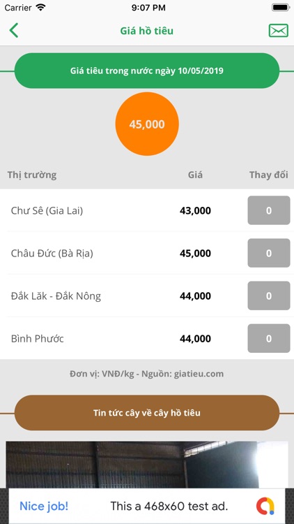 Giá Nông Sản - Việt Nam