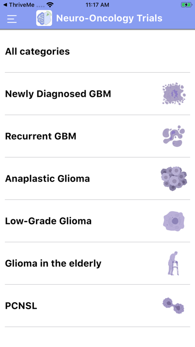 Screenshot #1 pour Neuro-Oncology Trials App
