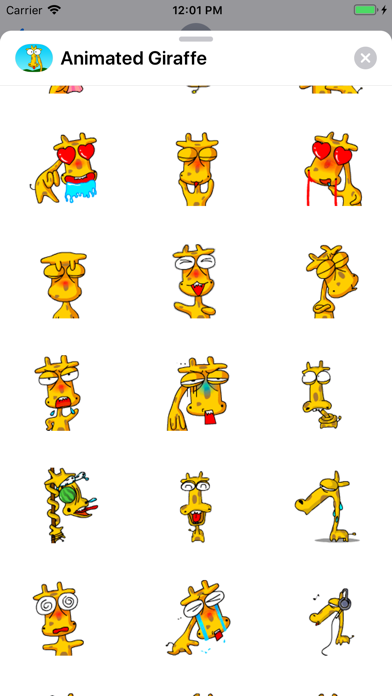 Screenshot #3 pour Animated Giraffe Sticker App