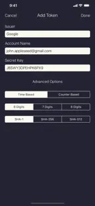 Authenticator screenshot #3 for iPhone