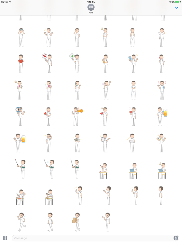 Sticker Me White Male Nurse