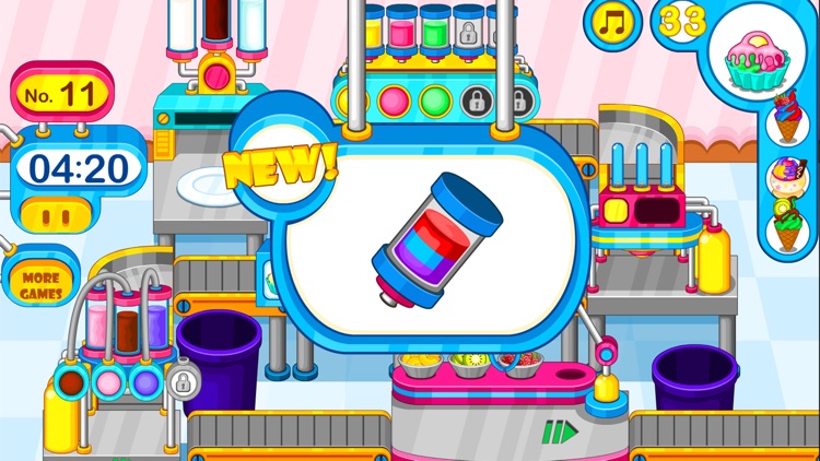 Cooking colorful ice cream