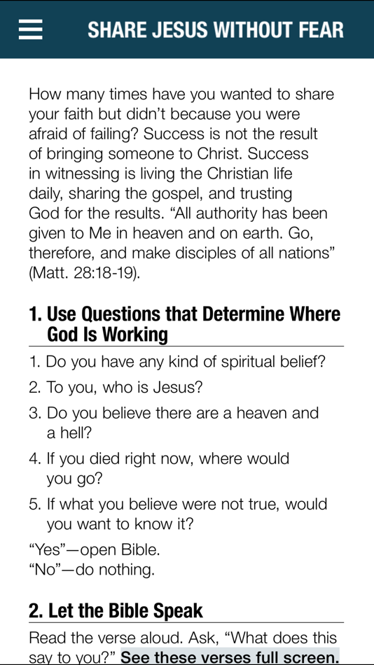 #1. Share Jesus Without Fear (iOS) By: Lifeway Christian Resources