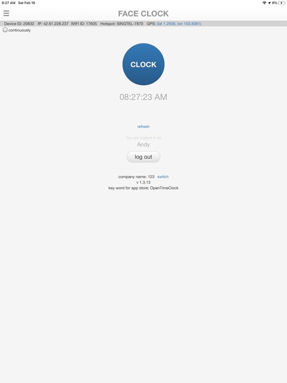 Screenshot #6 pour OpenTimeClock