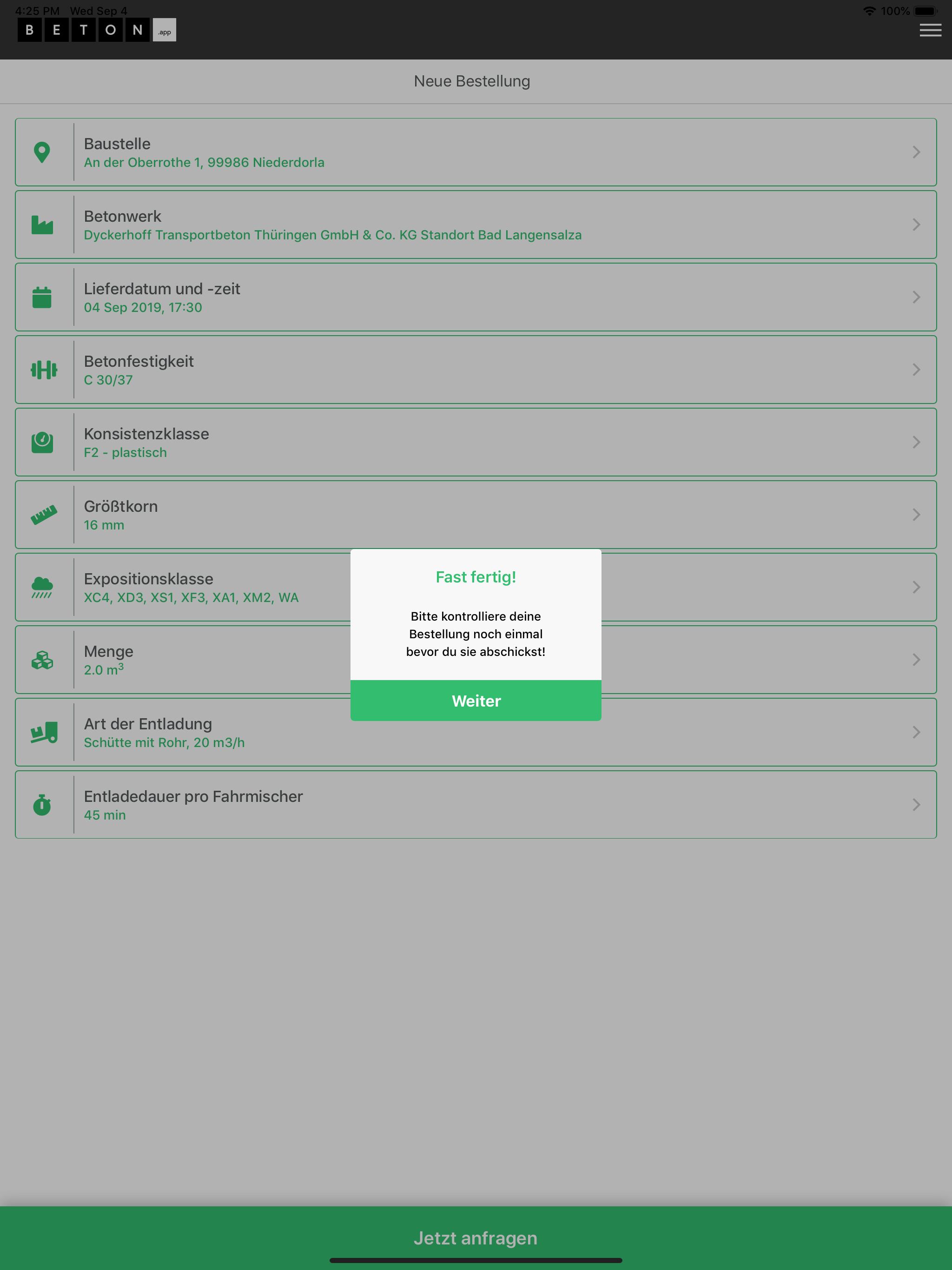 BETON-app