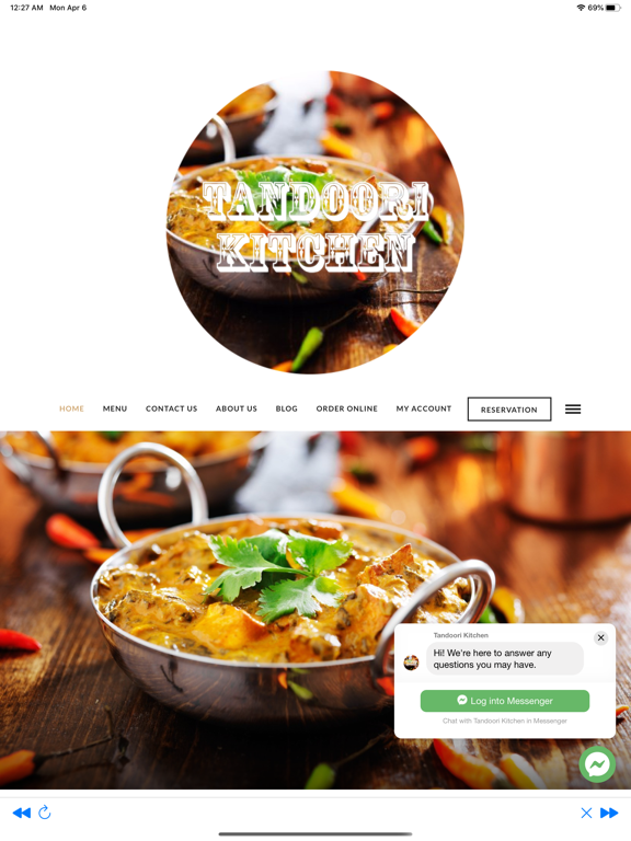 eatTandoori iPad screenshot 1 - Food & Drink app