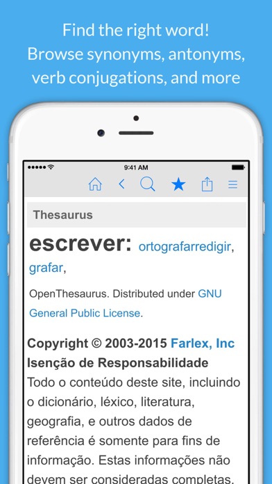 Screenshot #3 pour Portuguese Dictionary.