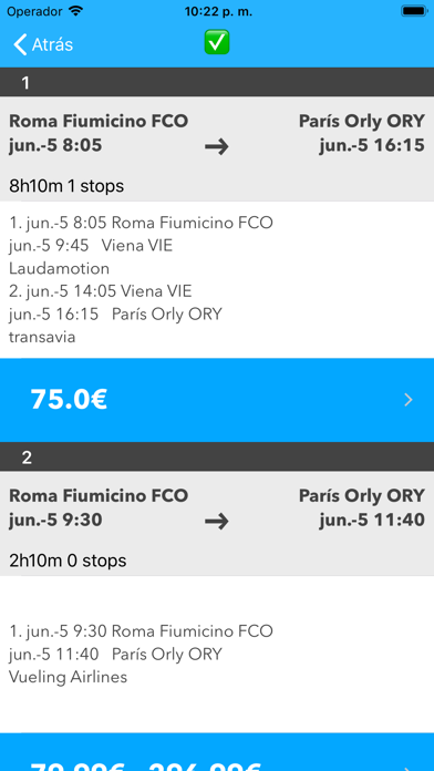 Screenshot #3 pour Fly! Trouver des offres de vol