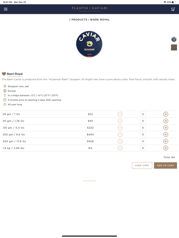 Plantin Kaviari iPad screenshot 4 - Food & Drink app