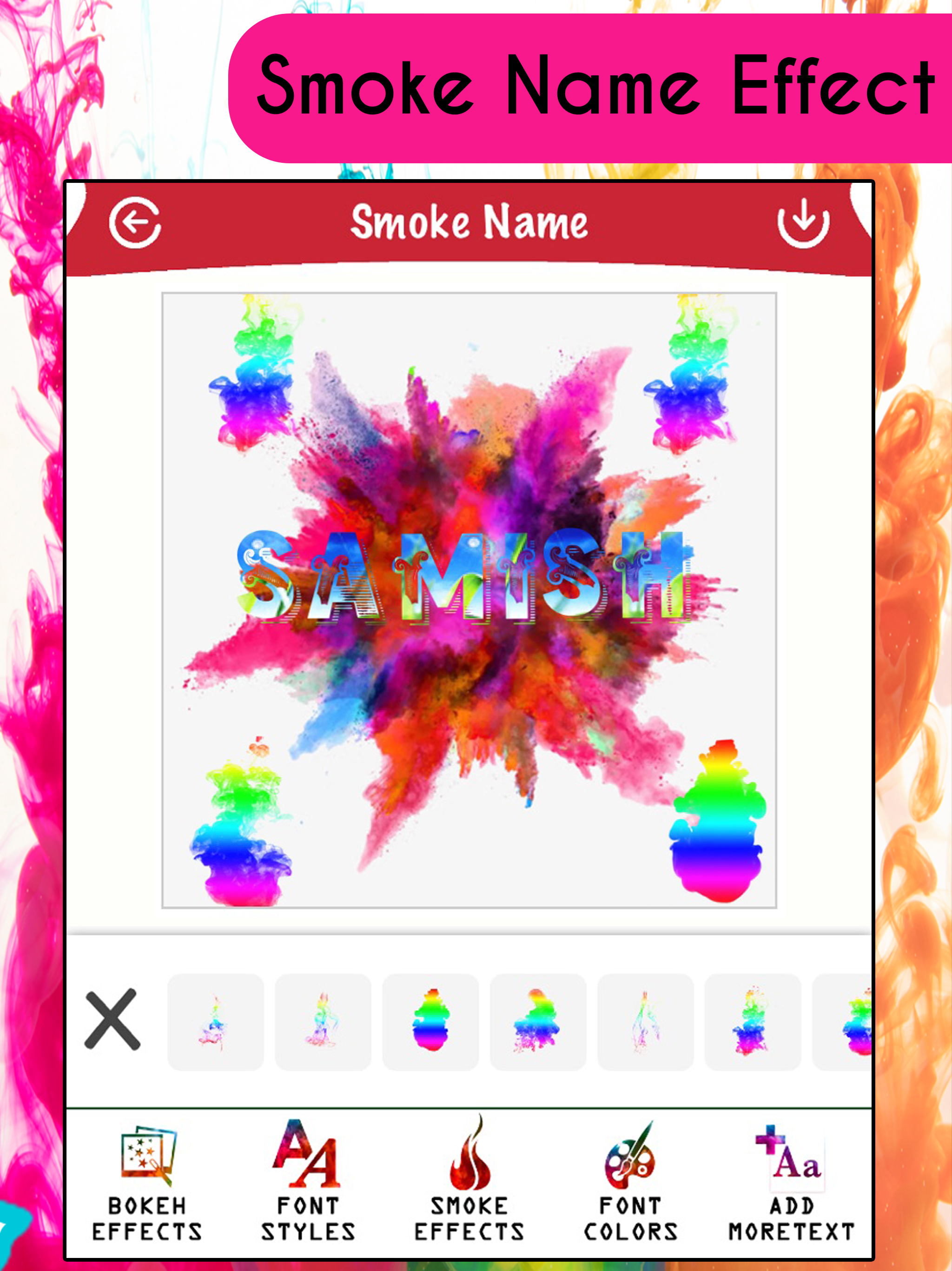 Smoke Name Effect