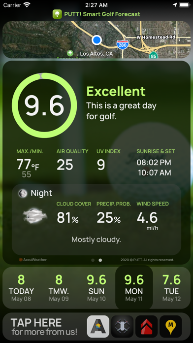 Screenshot #2 pour PUTT! Smart Golf Forecast