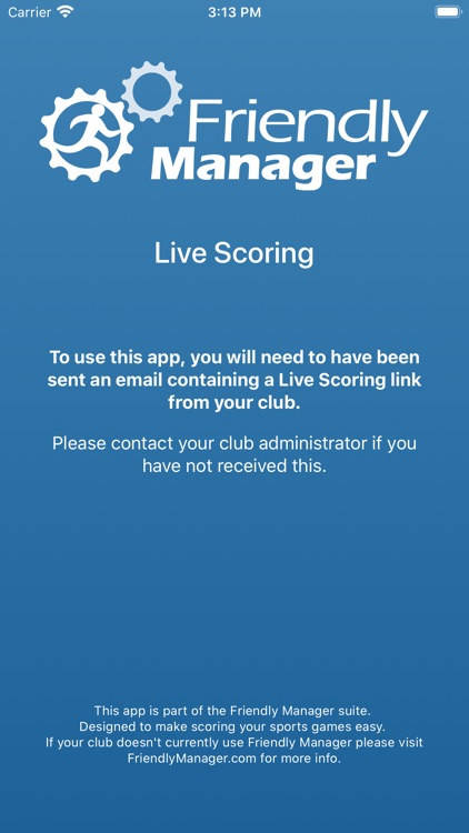 FriendlyManager Live Scoring