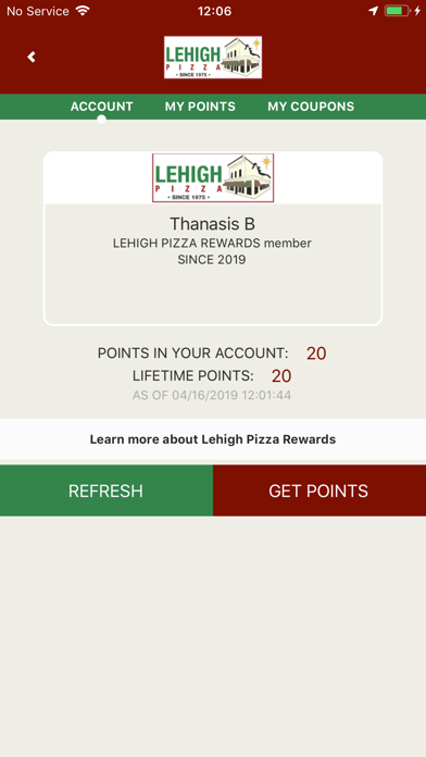 Lehigh Pizza Screenshot