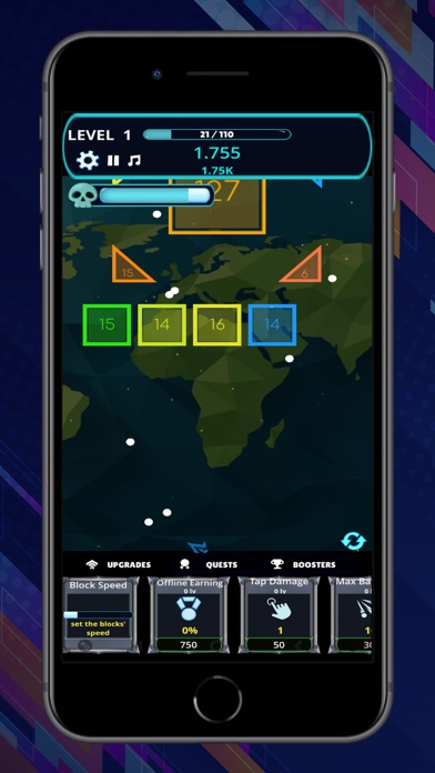 Glow Ball Breaker Quest Game Screenshot