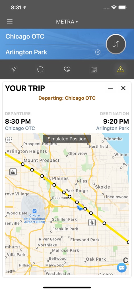onTime Metra, CTA - Navigation App | MWM