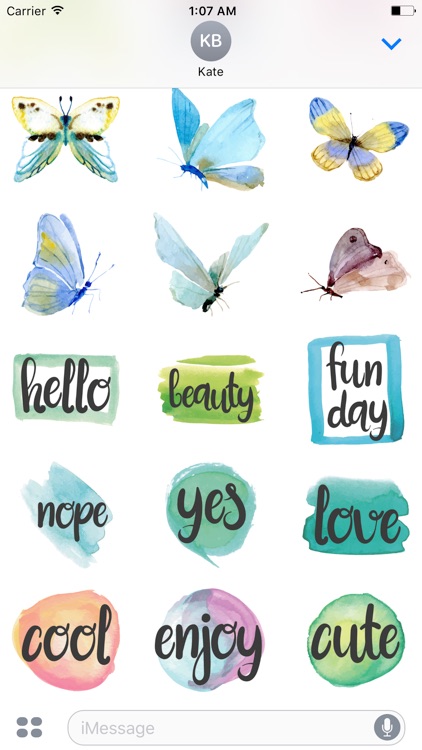 Watercolor Butterflies Sticker