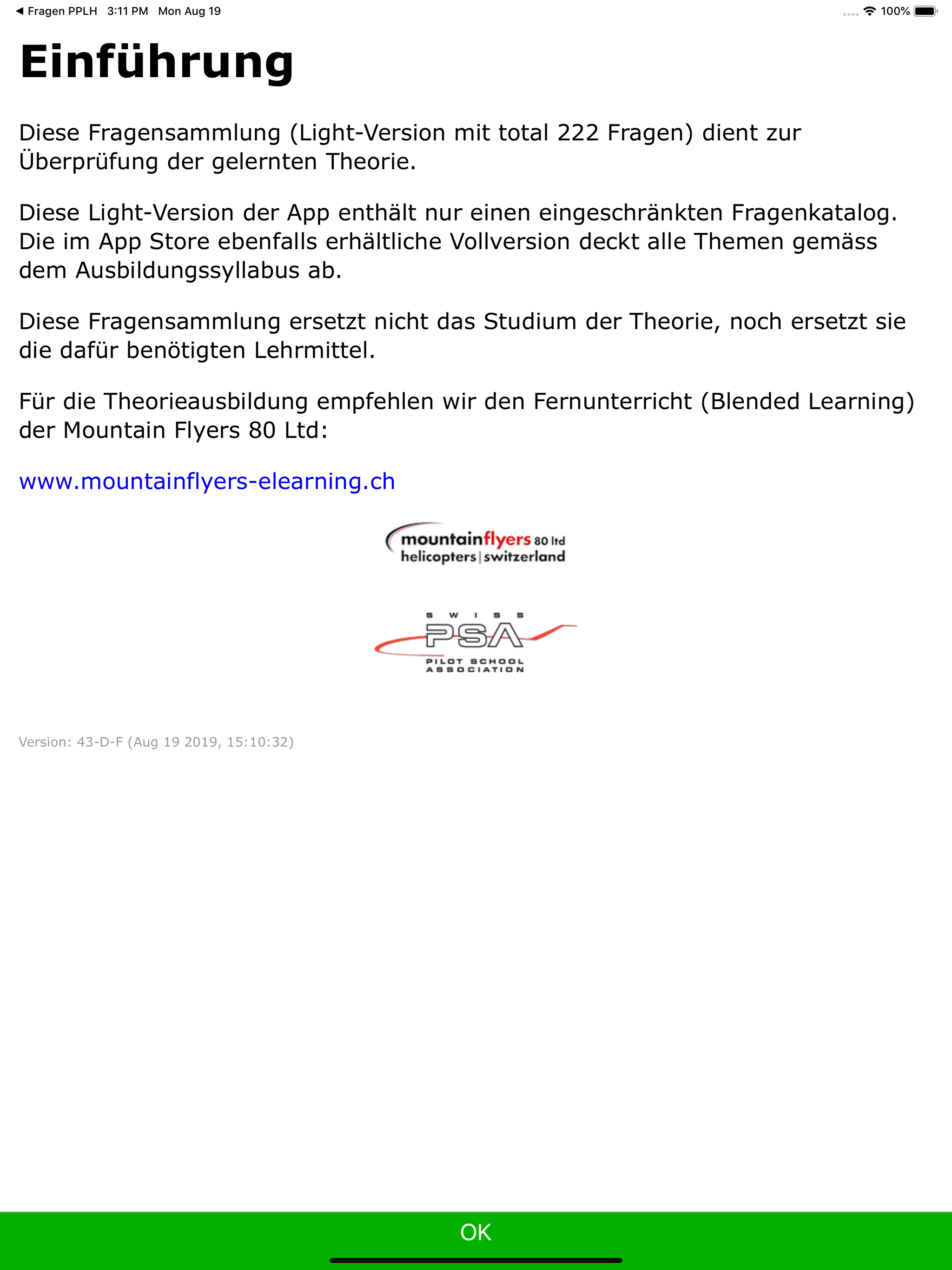 Questions LIGHT PPL(H) GERMAN