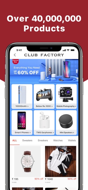 club factory new user offer