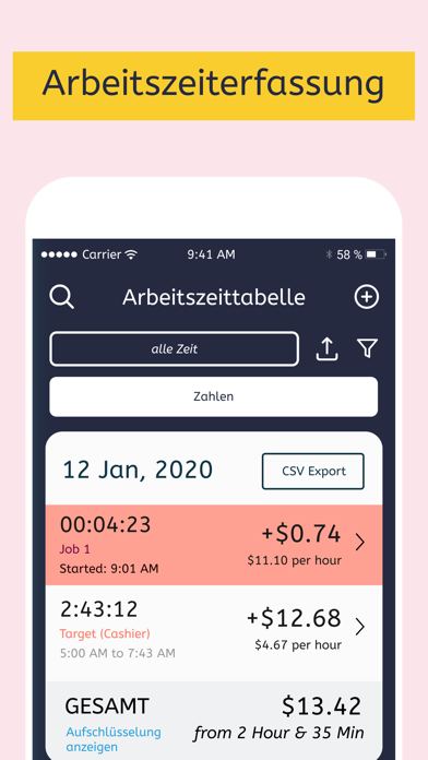 Timesheet X - Zeiterfassung — Screenshot 3