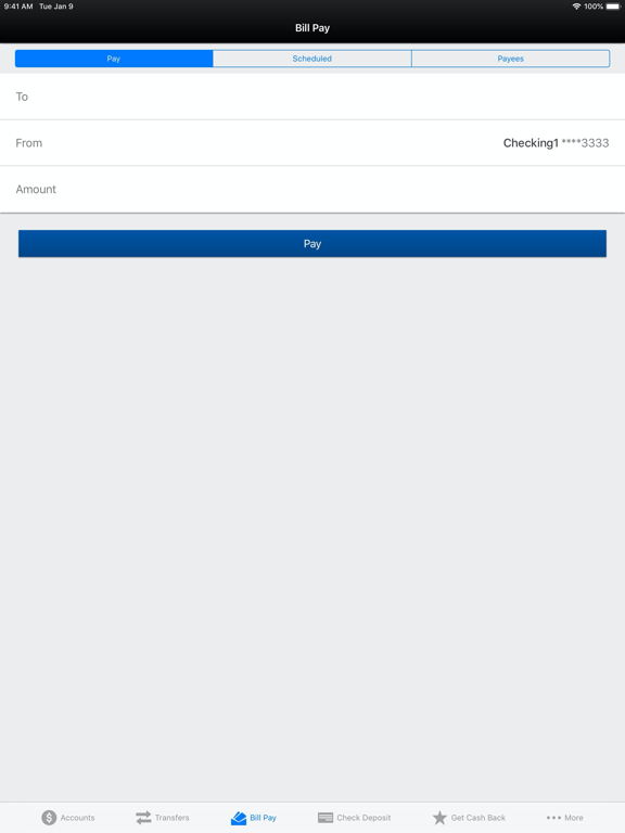 SAFE Credit Union iPad screenshot 5 - Finance app