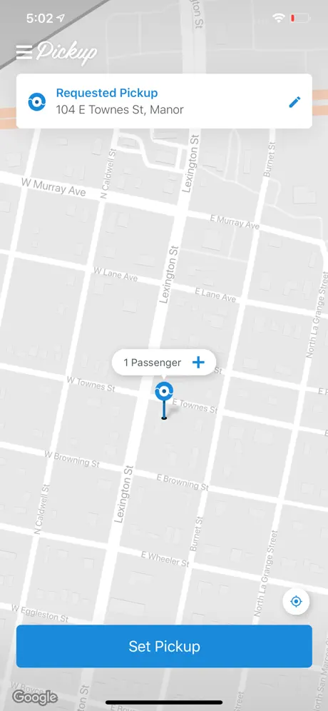 Pickup by Capital Metro