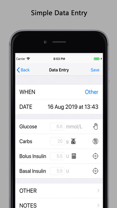 Screenshot #3 pour Diabetes Pro Tracker - Daily