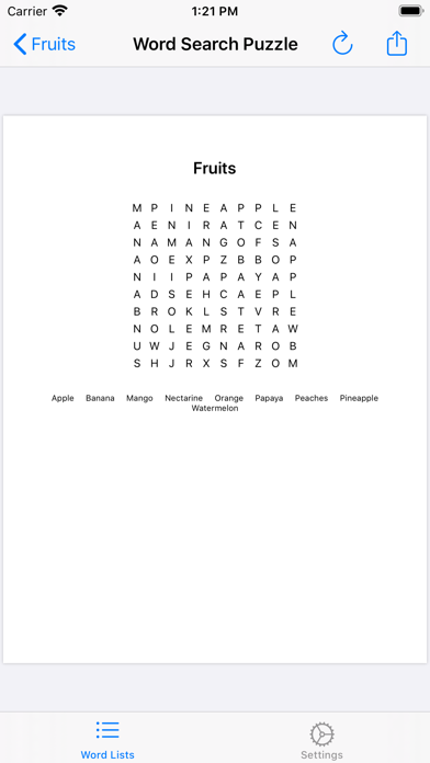 Word Search Gen iPhone screenshot 3 - Utilities app