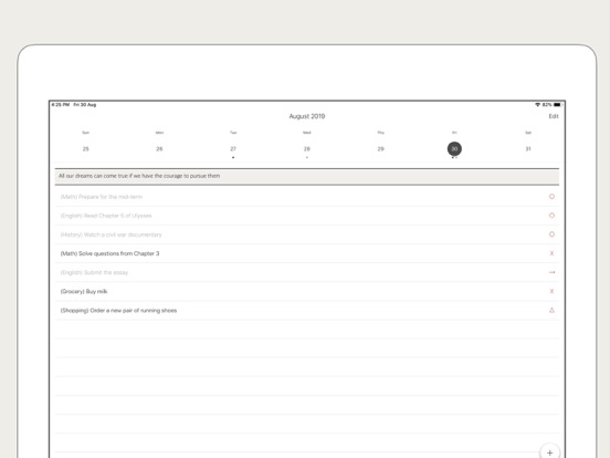 DailyTodo - To-Do List & Tasks iPad screenshot 1 - Productivity app