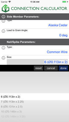 AWC Connection Calc screenshot 2