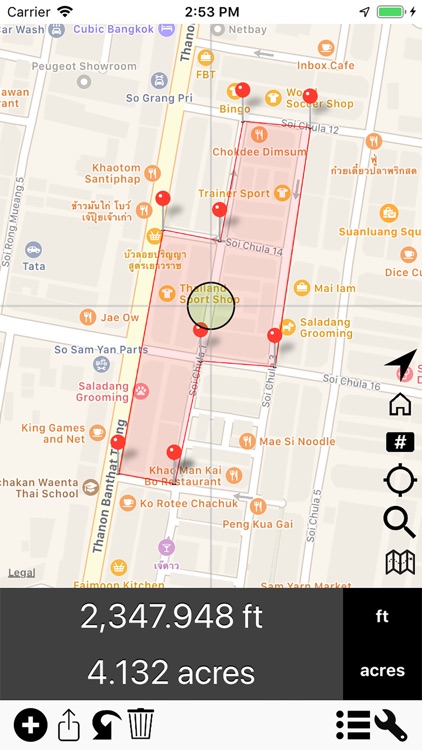 Area & Distance - Map Measure