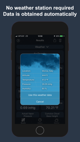 Air Density & Altitude: AirLab screenshot