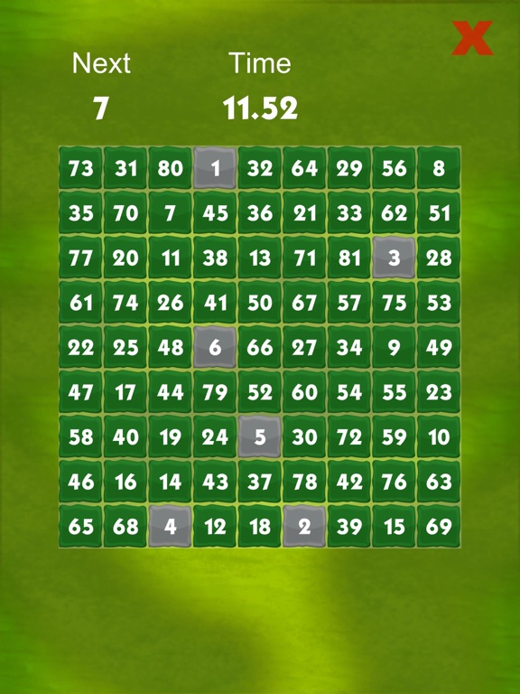 Schulte Table-Try To Focus iPad screenshot 5 - Education app