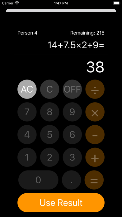 Tip and Split iPhone screenshot 6 - Food & Drink app