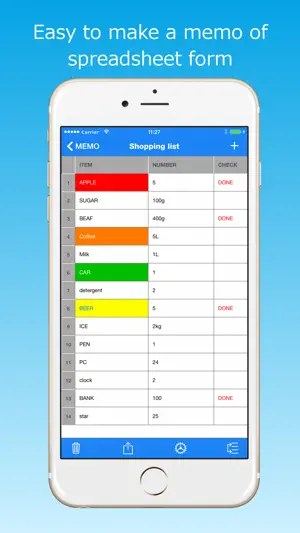 Table Memo screenshot 2