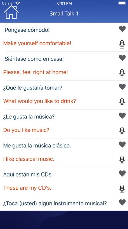 Spanish Vocabulary & Phrase