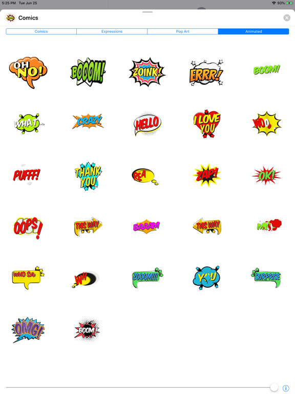 Comics Pop Art Sticker Effects iPad screenshot 7 - Stickers app