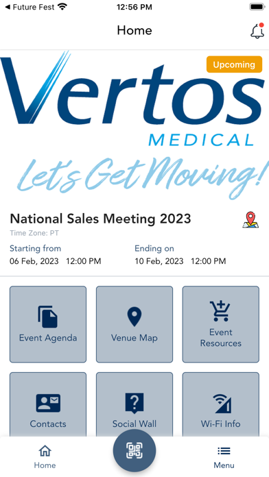 Vertos Medical Events Screenshot