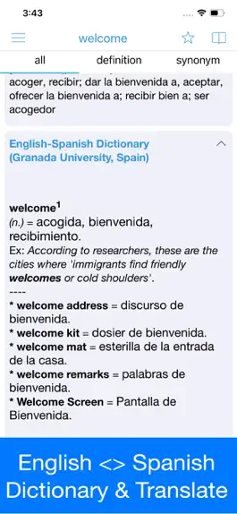 Game screenshot Spanish Dictionary - Dict Box mod apk