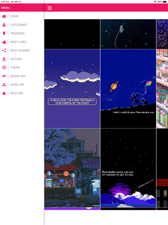 pixelwave wallpapers iPad screenshot