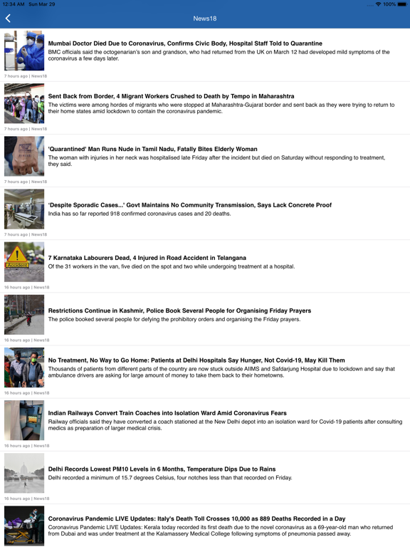 Breaking News - India iPad screenshot 4 - News app