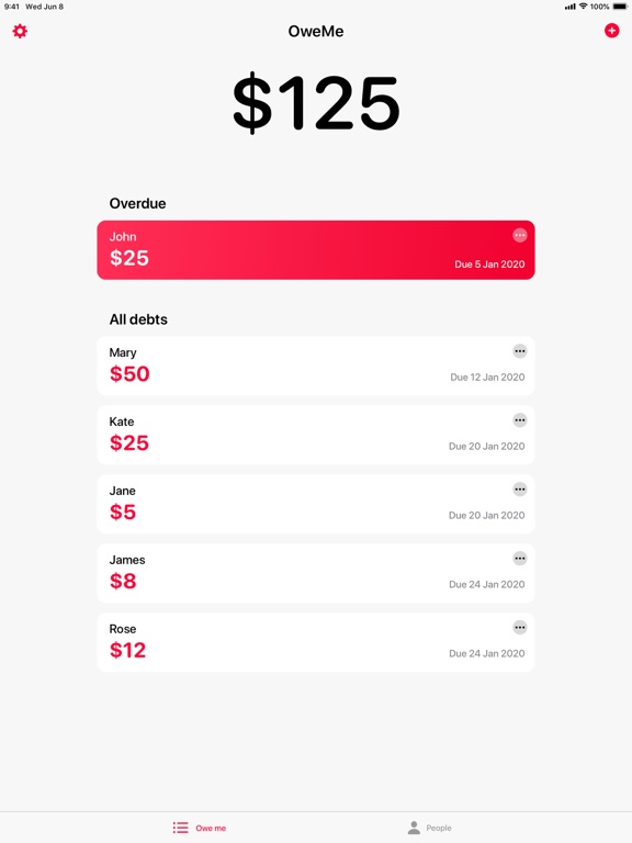 OweMe - Debt Trackerのおすすめ画像1