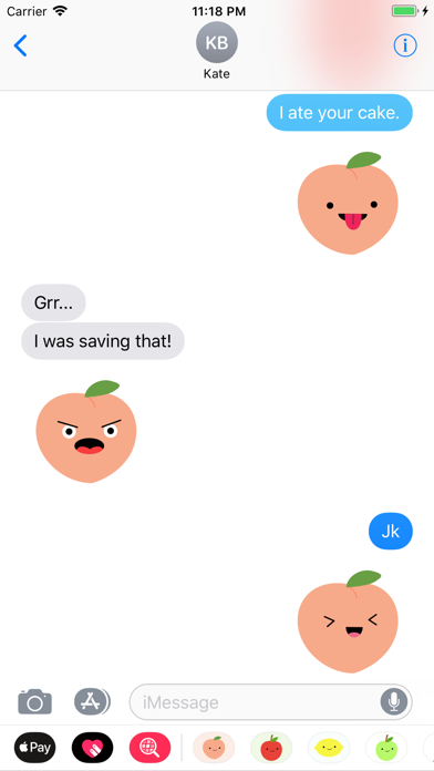 Cute Peach Stickers screenshot 3