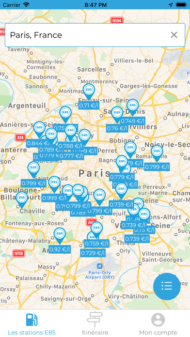 Mes Stations E85 3.0 Screenshot