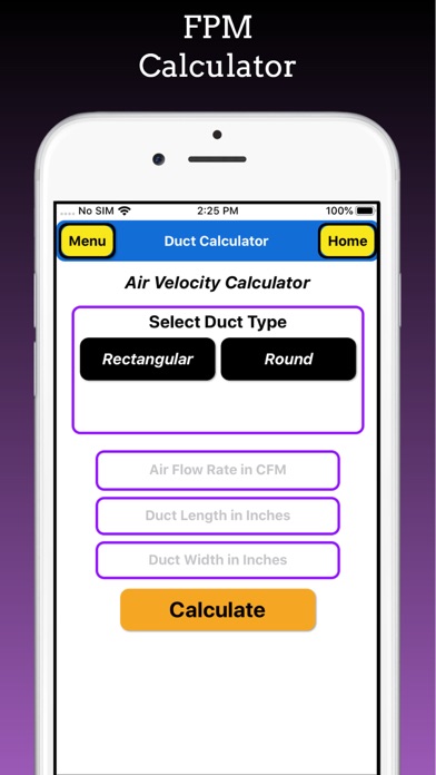 Duct Calculator Pro Screenshot
